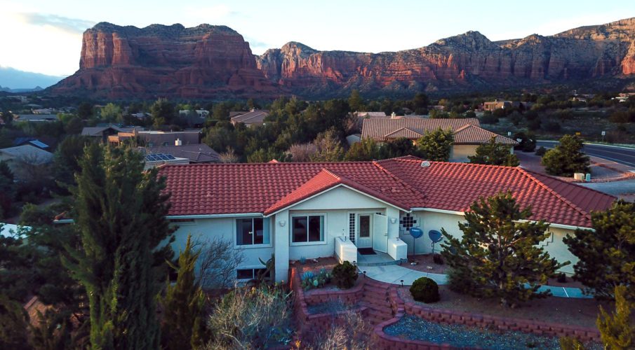 Drone Exterior #1. Air B & B. Sedona, Az. Photo: Property Pro Media