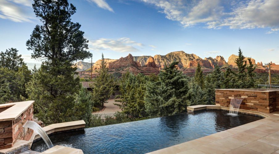 Sedona Airbnb #8. Pool and View.